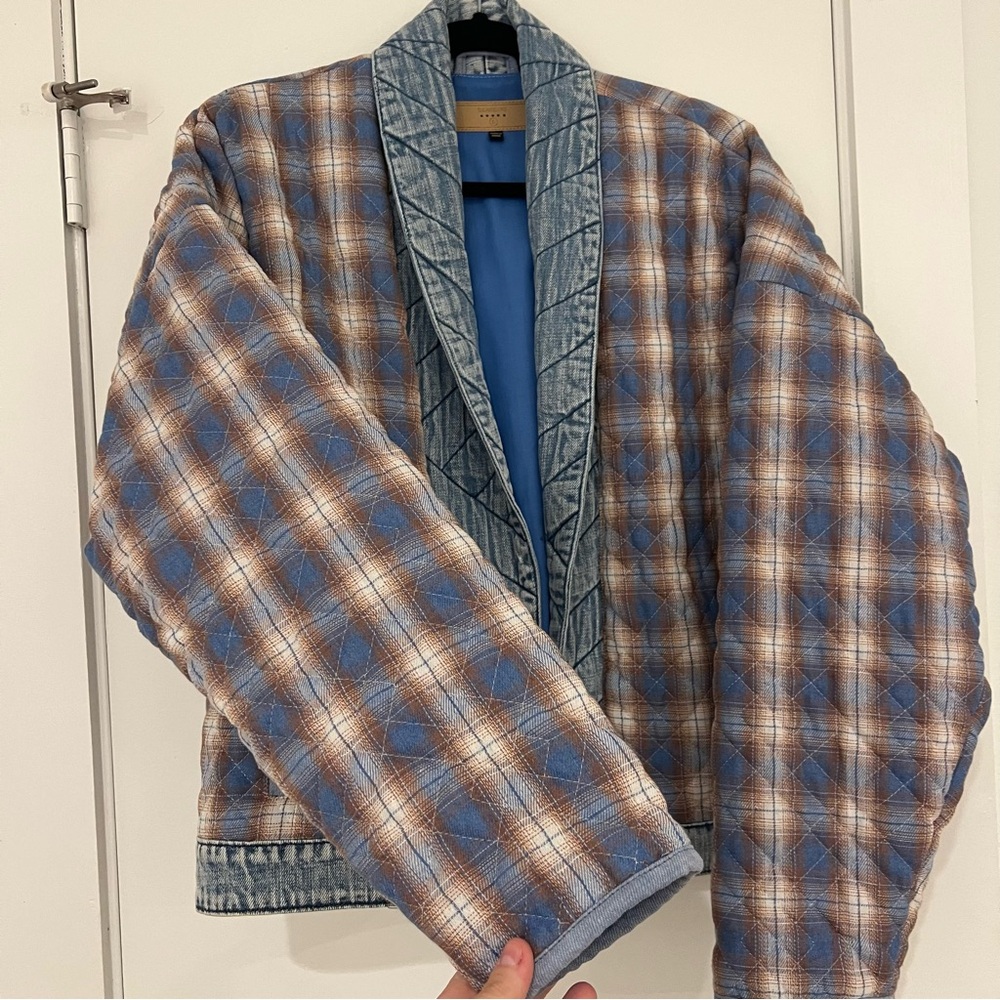 BLANKNYC Fall For You Plaid Quilted Kimono Jacket - Picture 5 of 10
